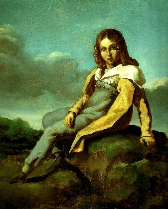 Theodore   Gericault alfred dedreux enfant oil painting picture